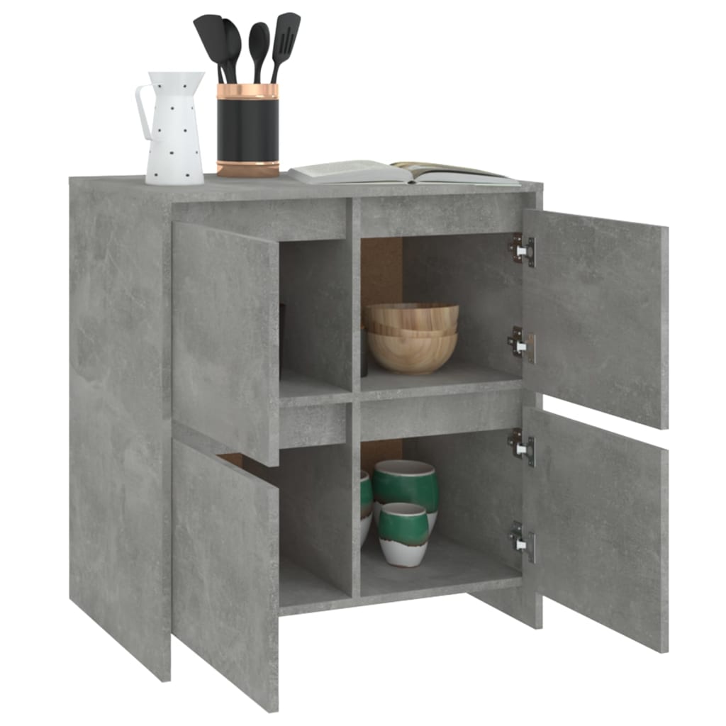 vidaXL Szafka, szarość betonu, 70x41x75 cm, materiał drewnopochodny