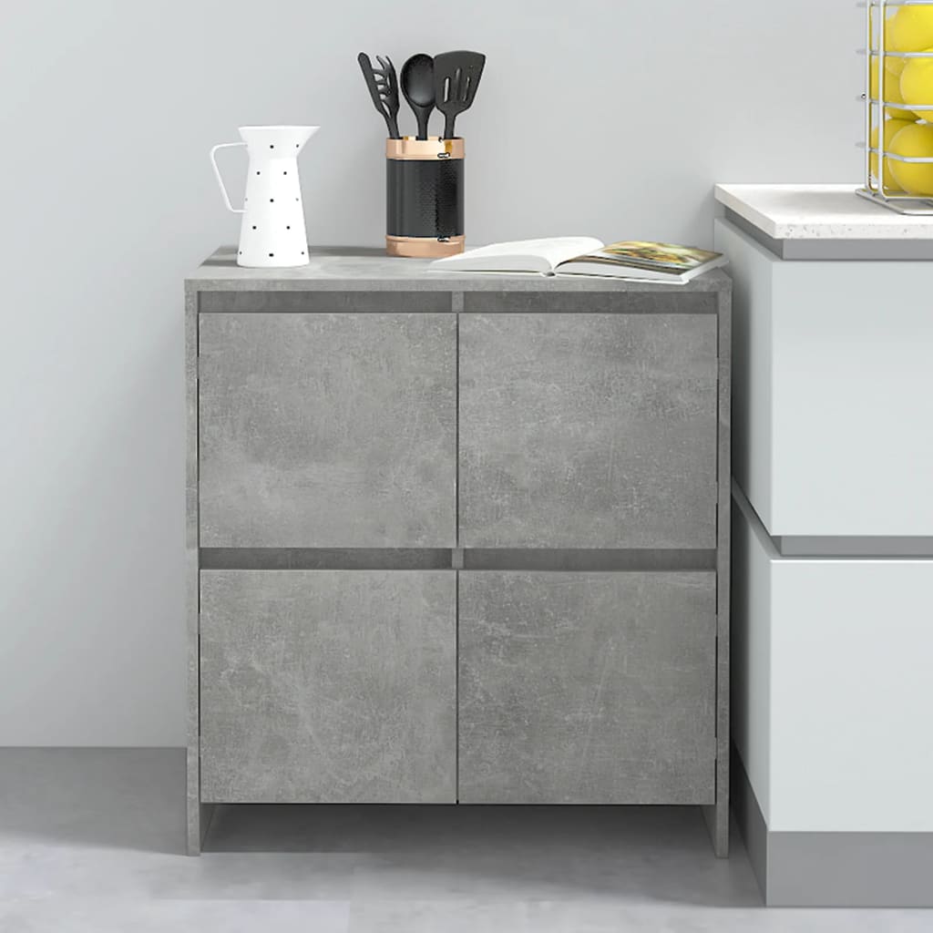 vidaXL Szafka, szarość betonu, 70x41x75 cm, materiał drewnopochodny