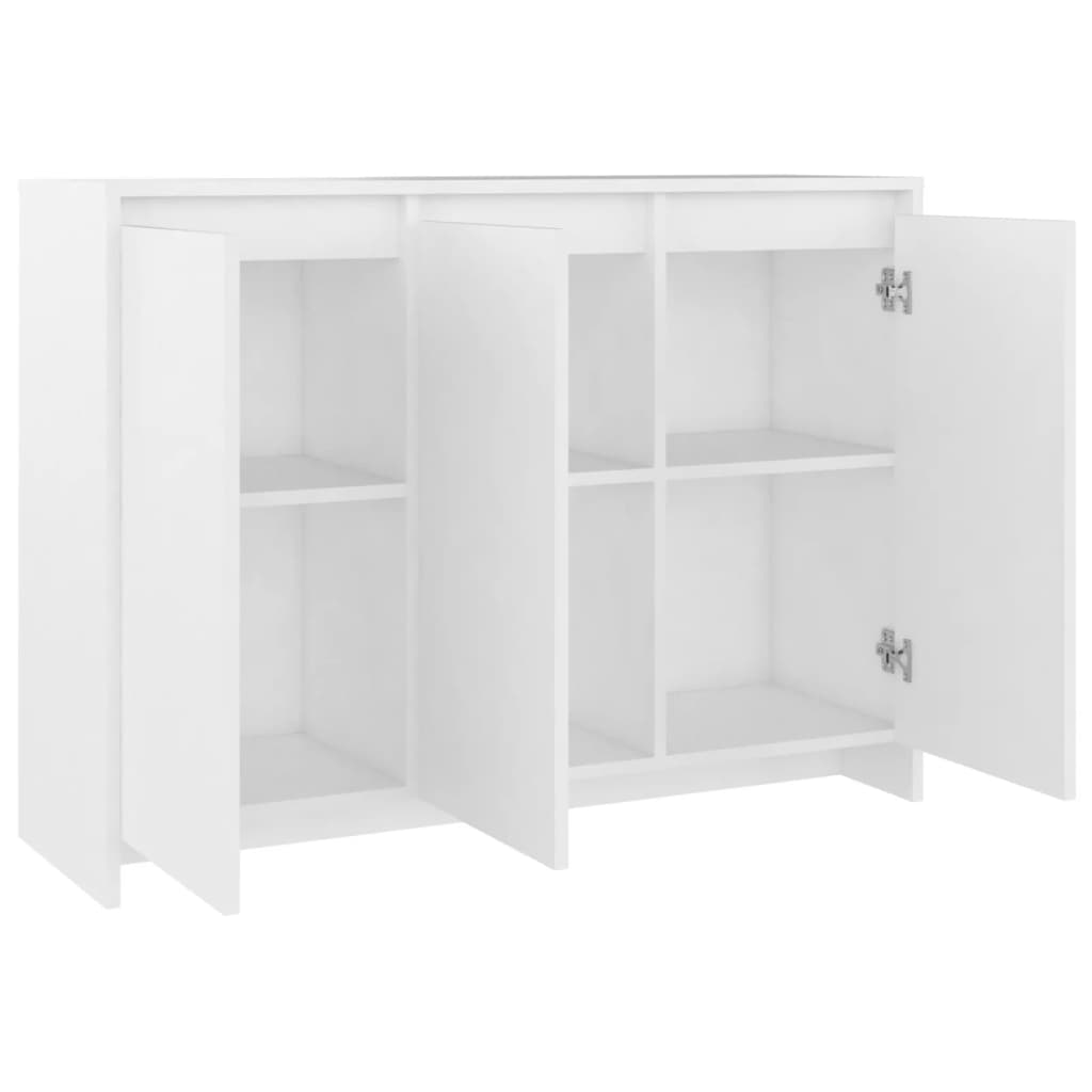 vidaXL Komoda, biała, 102x33x75 cm, materiał drewnopochodny