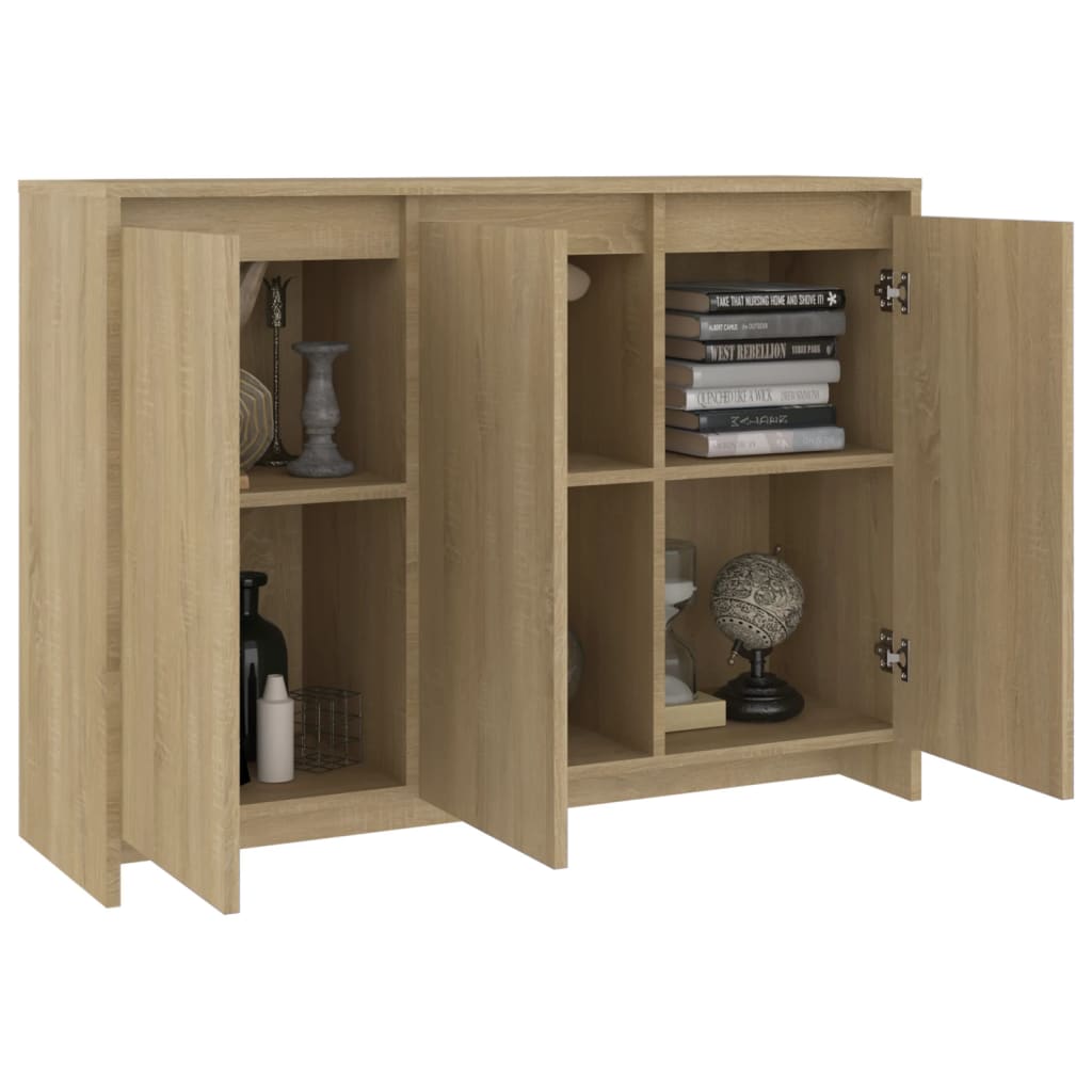 vidaXL Szafka, dąb sonoma, 102x33x75 cm, materiał drewnopochodny