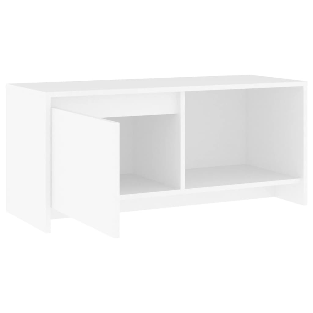 vidaXL Szafka pod TV, biała, 90x35x40 cm, materiał drewnopochodny