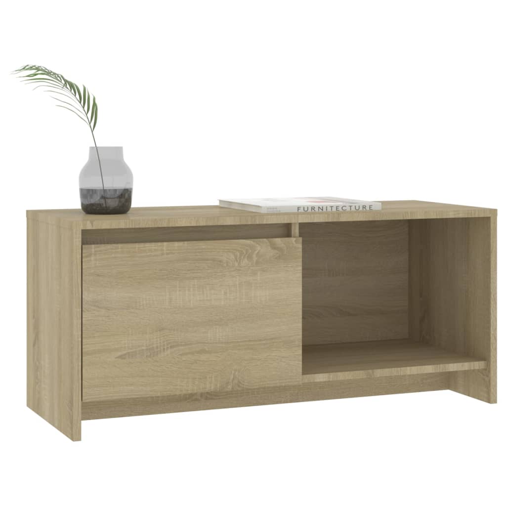 vidaXL Szafka pod TV, dąb sonoma, 90x35x40 cm, materiał drewnopochodny