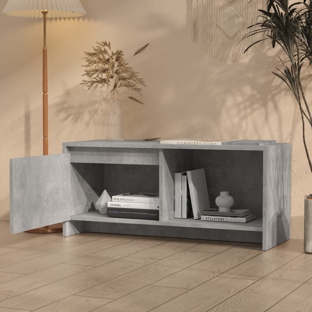 vidaXL Szafka pod TV, szarość betonu, 90x35x40 cm