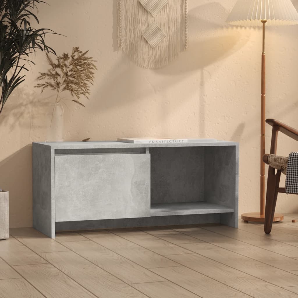 vidaXL Szafka pod TV, szarość betonu, 90x35x40 cm