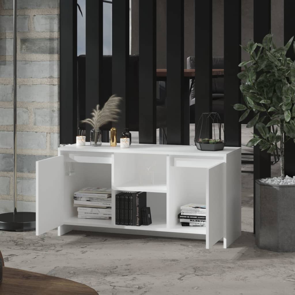 vidaXL Szafka pod TV, biała, 102x37,5x52,5 cm, materiał drewnopochodny