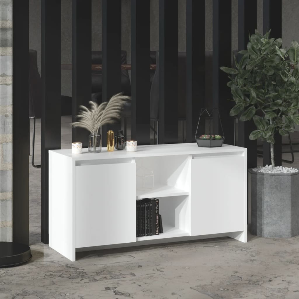 vidaXL Szafka pod TV, biała, 102x37,5x52,5 cm, materiał drewnopochodny
