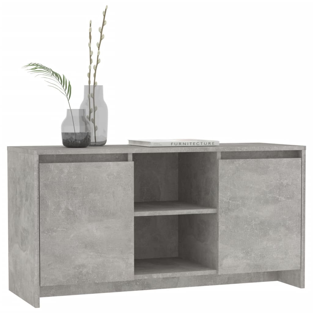 vidaXL Szafka pod TV, szarość betonu, 102x37,5x52,5 cm