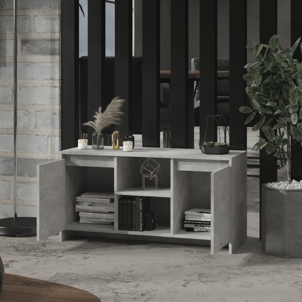 vidaXL Szafka pod TV, szarość betonu, 102x37,5x52,5 cm