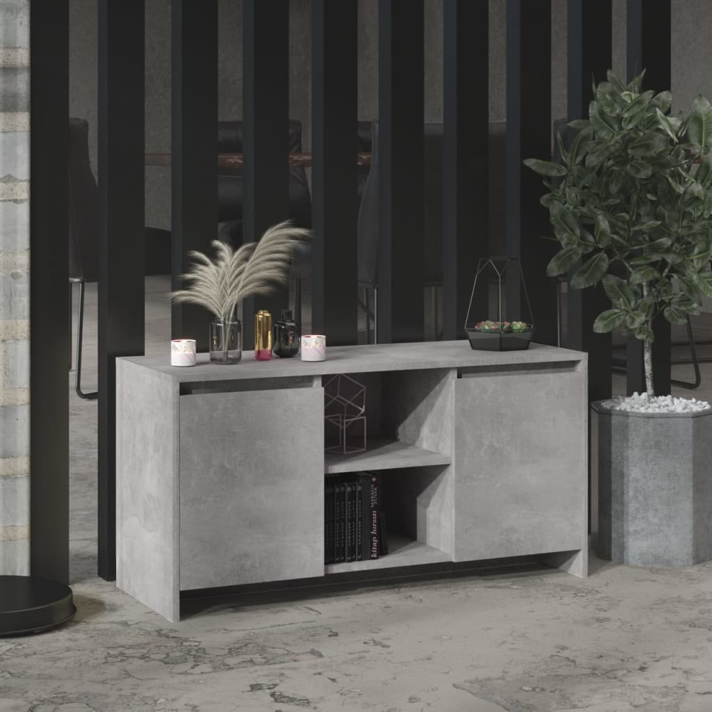 vidaXL Szafka pod TV, szarość betonu, 102x37,5x52,5 cm