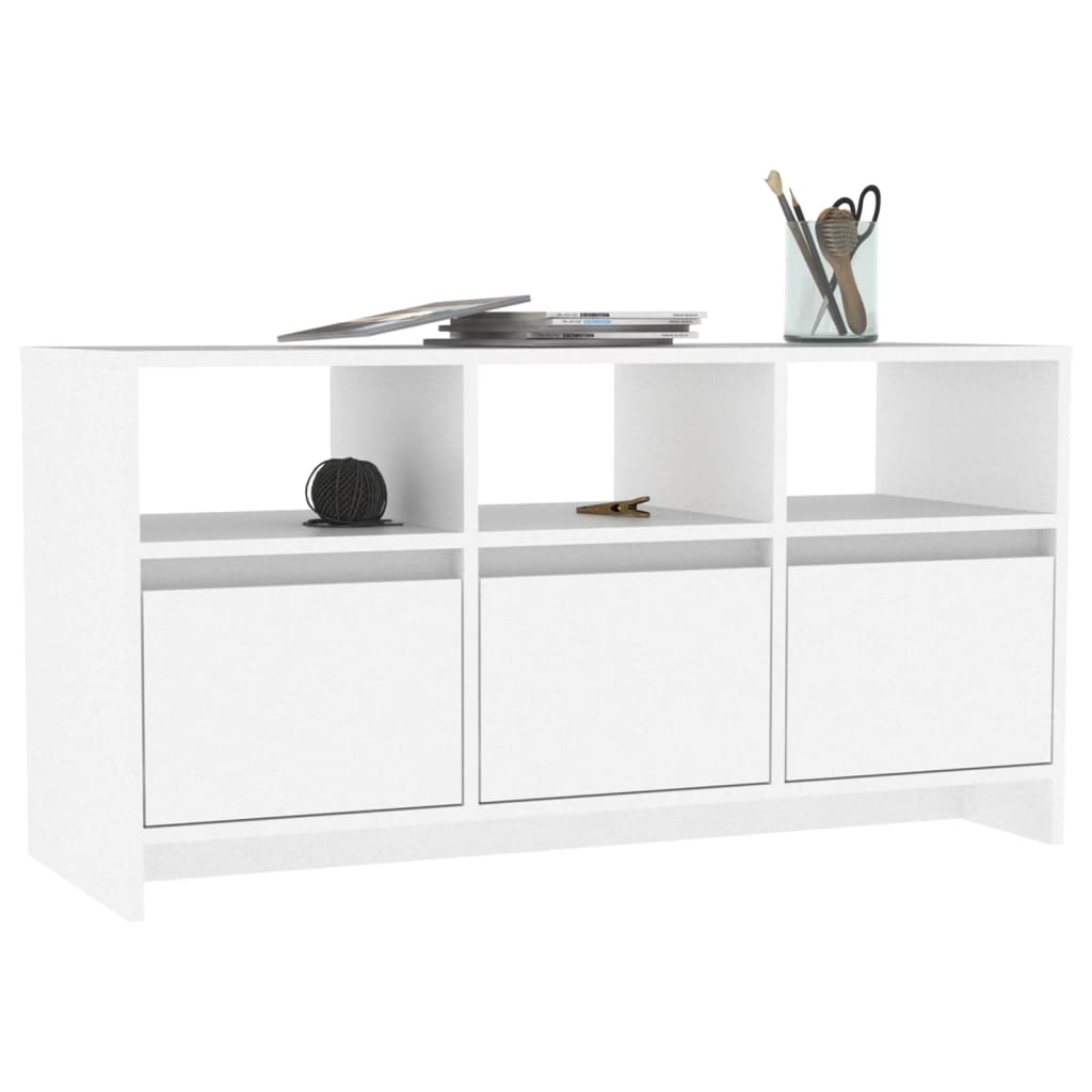 vidaXL Szafka pod TV, biała, 102x37,5x52,5 cm, materiał drewnopochodny