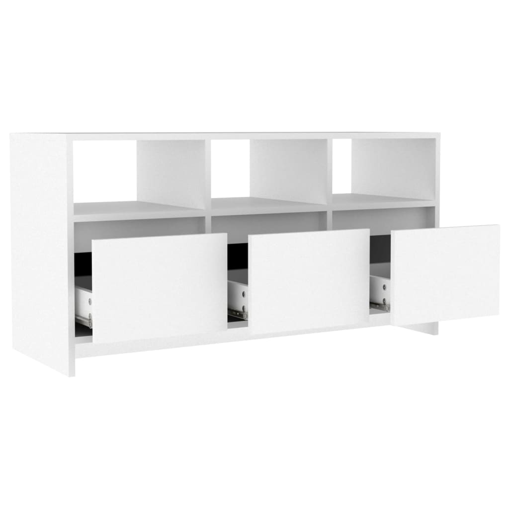 vidaXL Szafka pod TV, biała, 102x37,5x52,5 cm, materiał drewnopochodny