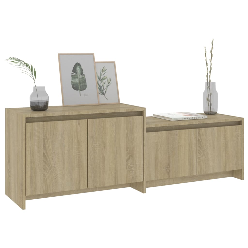 vidaXL Szafka pod TV, dąb sonoma, 146,5x35x50 cm