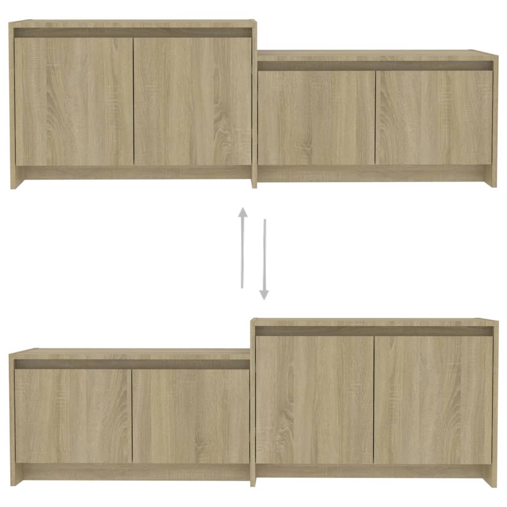 vidaXL Szafka pod TV, dąb sonoma, 146,5x35x50 cm