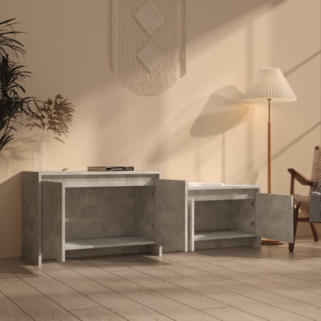vidaXL Szafka pod TV, szarość betonu, 146,5x35x50 cm