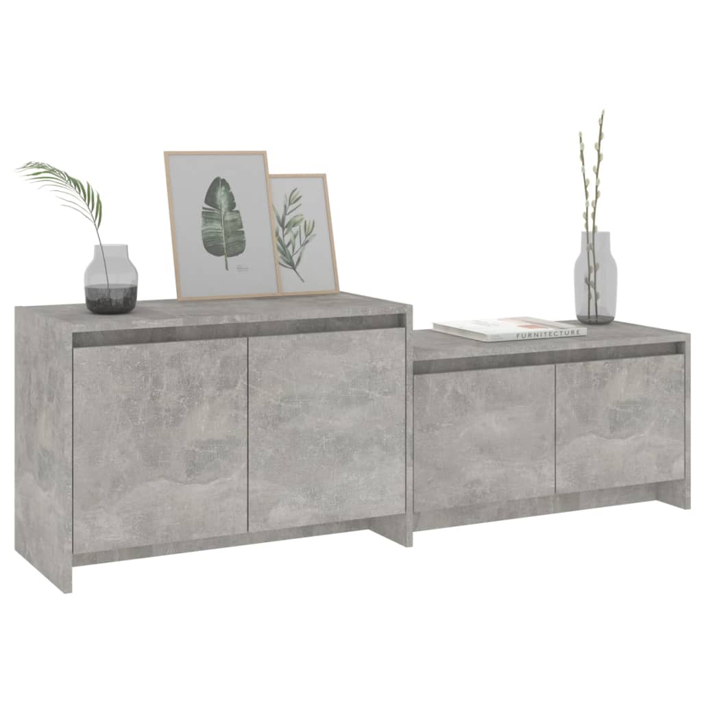 vidaXL Szafka pod TV, szarość betonu, 146,5x35x50 cm