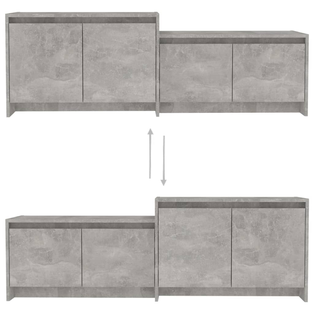 vidaXL Szafka pod TV, szarość betonu, 146,5x35x50 cm