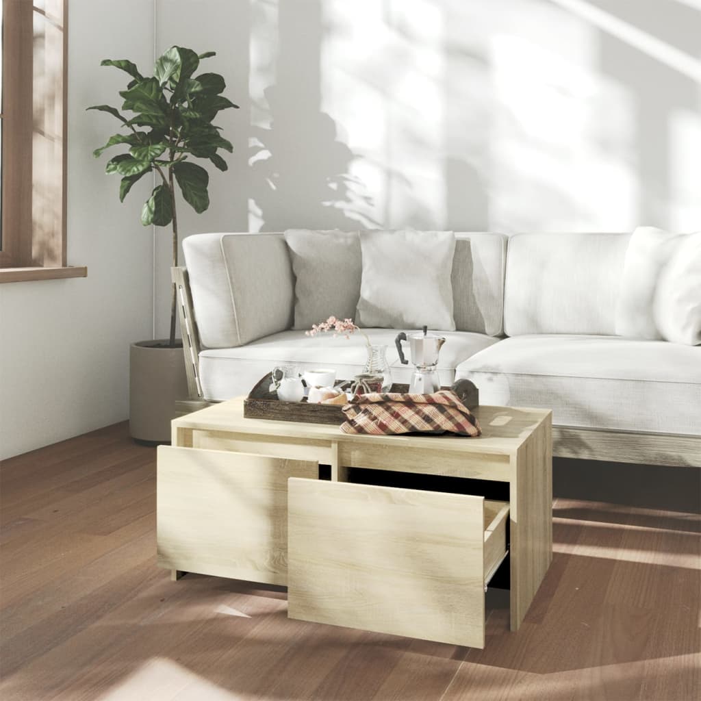 vidaXL Stolik kawowy, dąb sonoma 90x50x41,5 cm materiał drewnopochodny