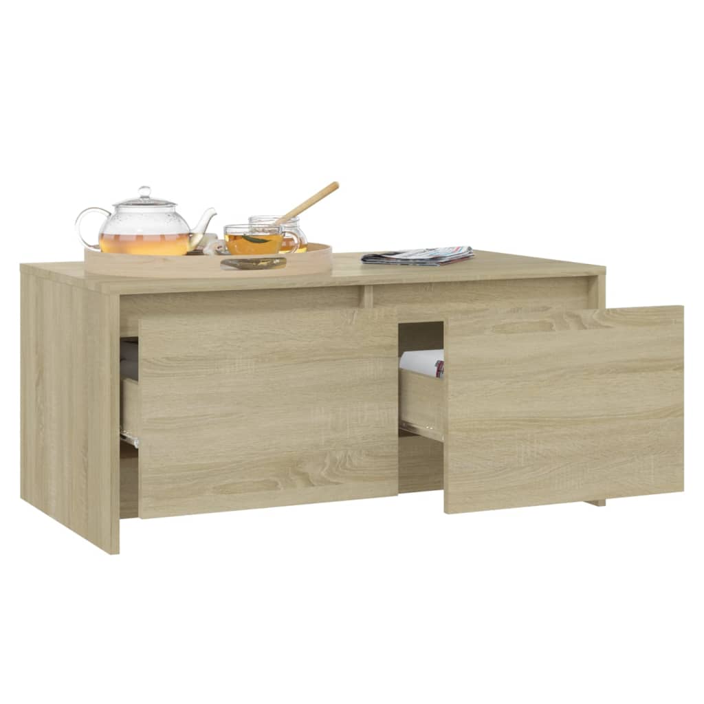 vidaXL Stolik kawowy, dąb sonoma 90x50x41,5 cm materiał drewnopochodny