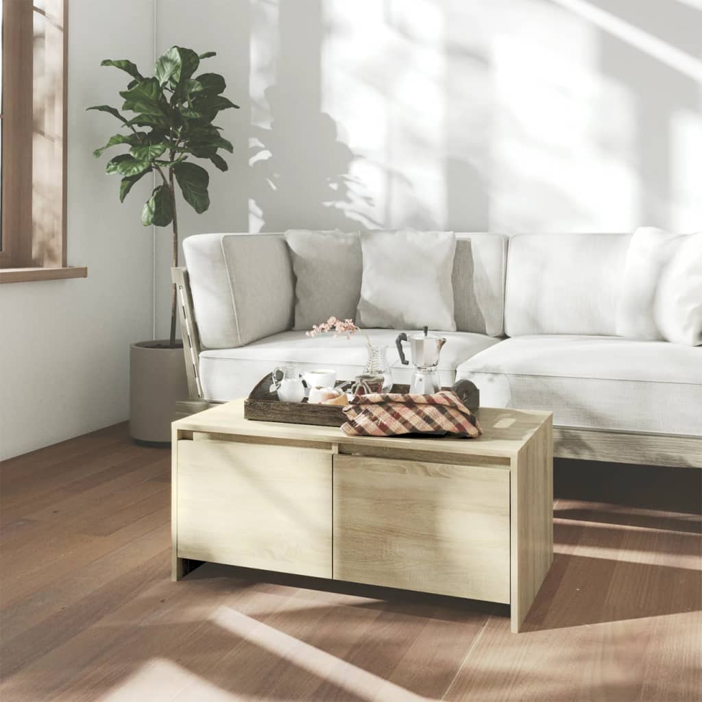 vidaXL Stolik kawowy, dąb sonoma 90x50x41,5 cm materiał drewnopochodny