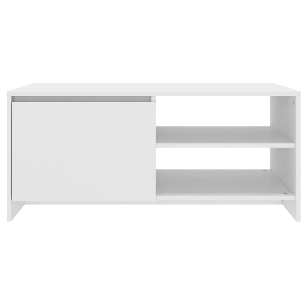 vidaXL Stolik kawowy, biały, 102x50x45 cm, materiał drewnopochodny