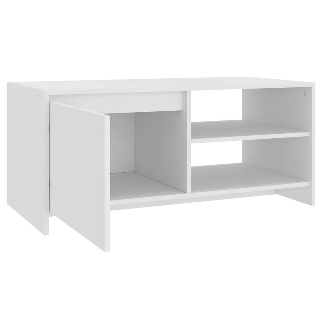 vidaXL Stolik kawowy, biały, 102x50x45 cm, materiał drewnopochodny