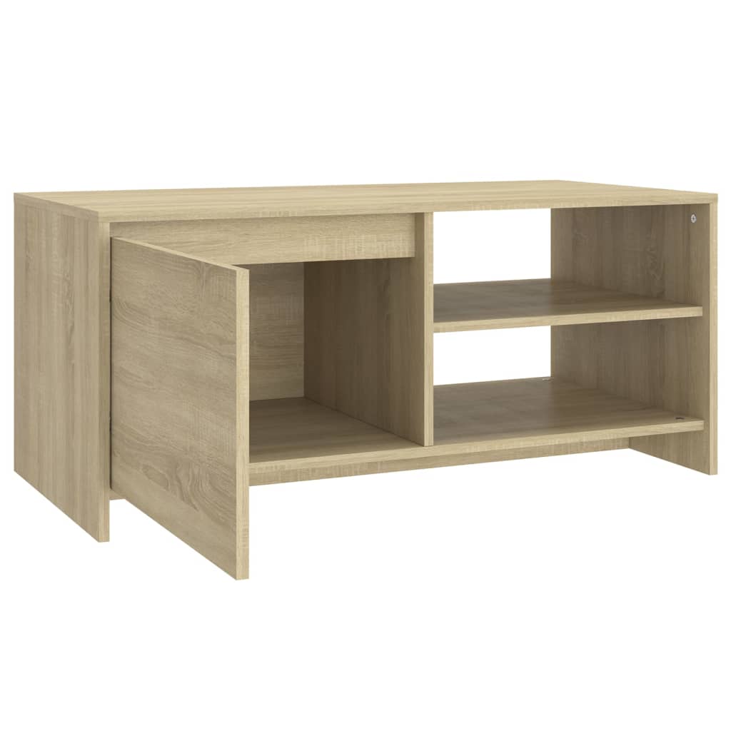 vidaXL Stolik kawowy, dąb sonoma 102x50x45 cm, materiał drewnopochodny