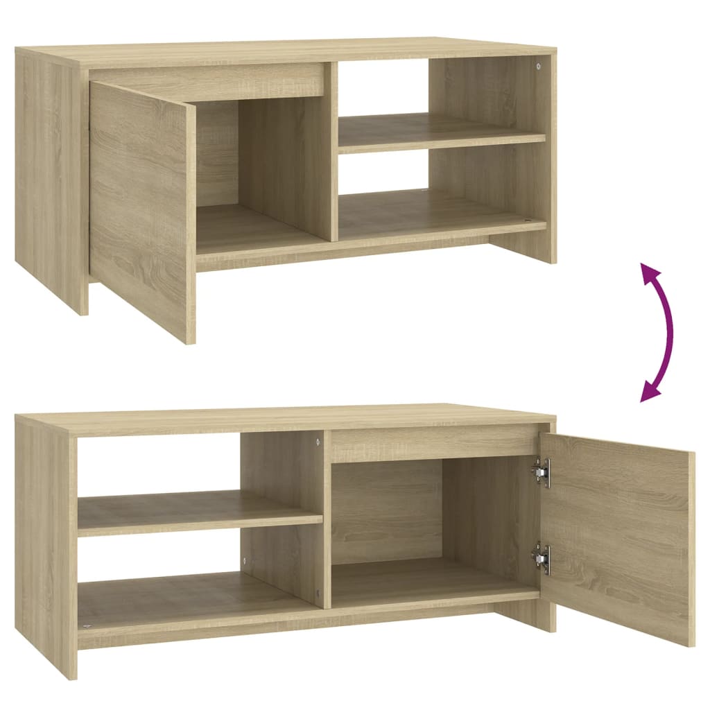 vidaXL Stolik kawowy, dąb sonoma 102x50x45 cm, materiał drewnopochodny