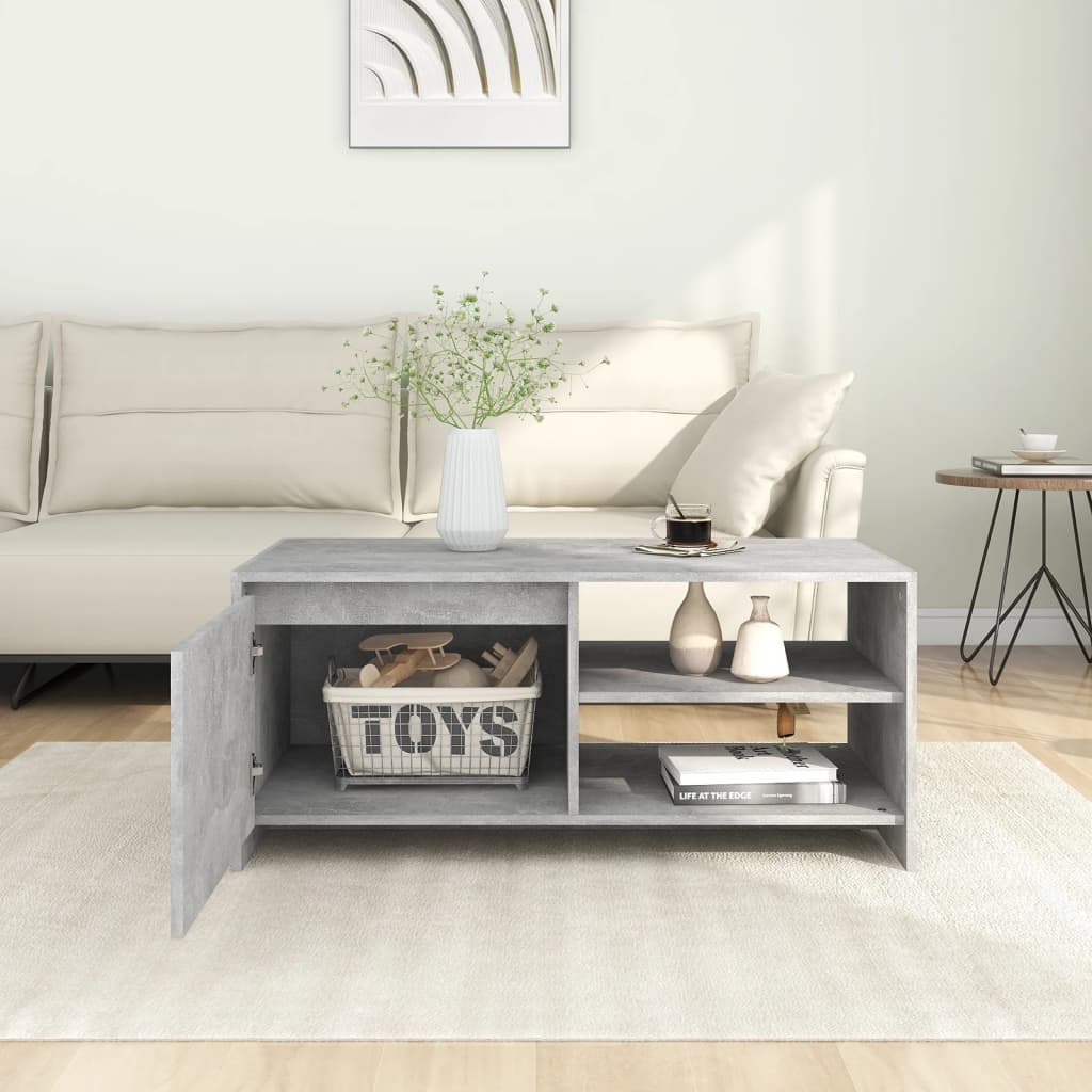 vidaXL Stolik kawowy, betonowy, 102x50x45 cm, materiał drewnopochodny