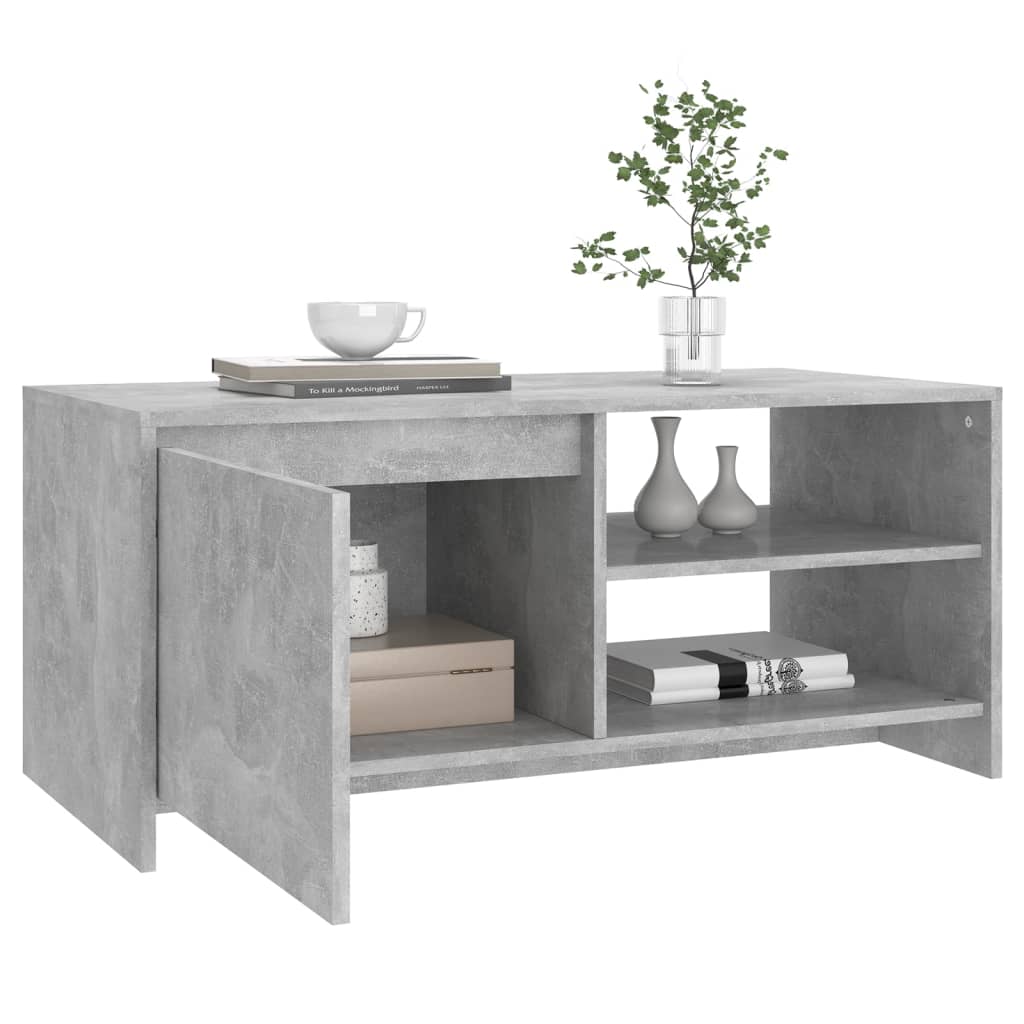 vidaXL Stolik kawowy, betonowy, 102x50x45 cm, materiał drewnopochodny