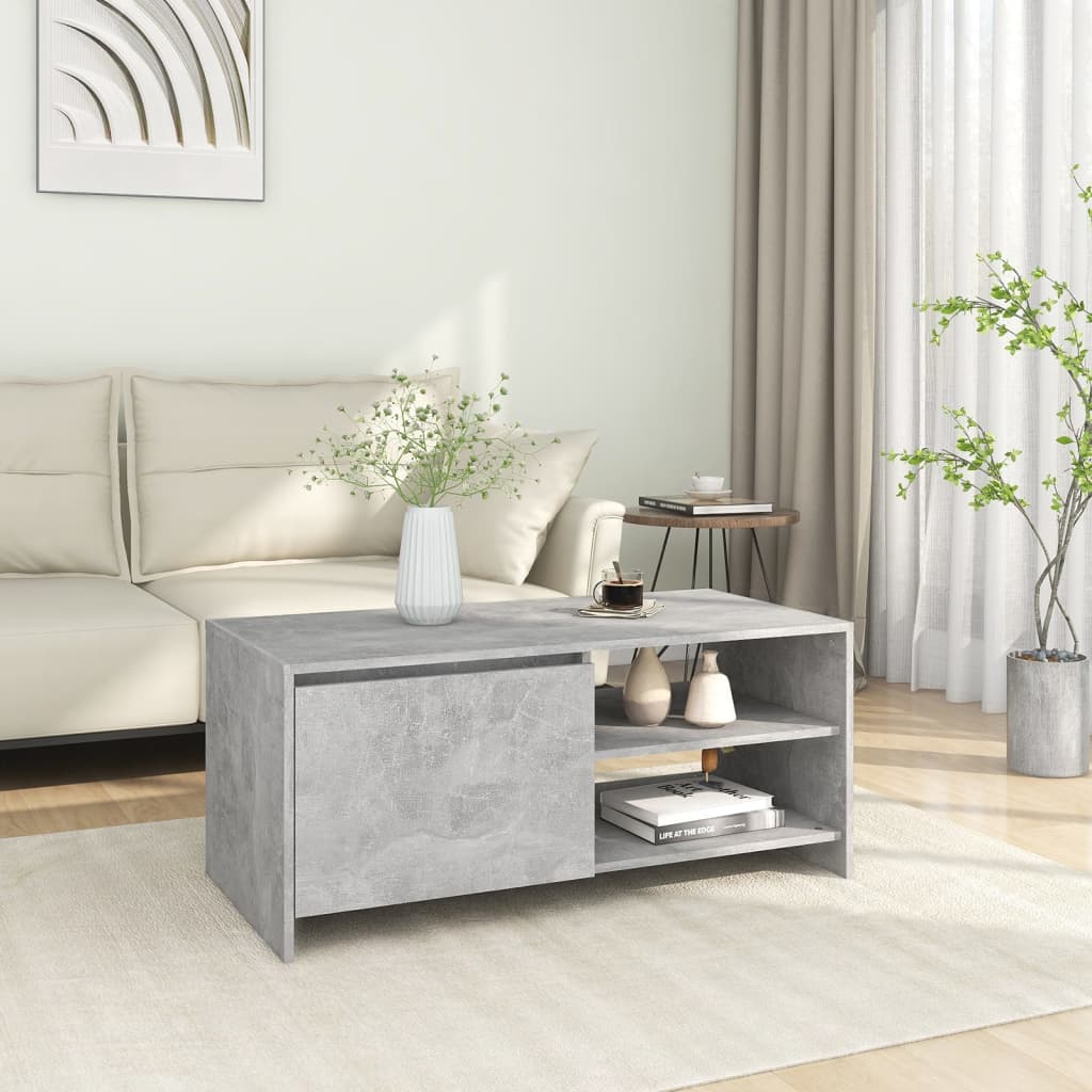 vidaXL Stolik kawowy, betonowy, 102x50x45 cm, materiał drewnopochodny