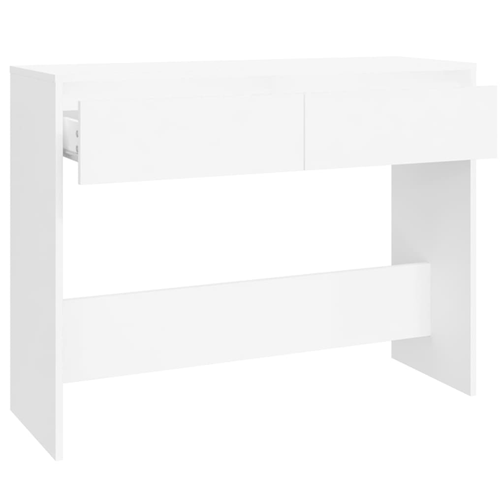vidaXL Stolik konsolowy, biały 100x35x76,5 cm, materiał drewnopochodny