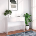 vidaXL Stolik konsolowy, biały 100x35x76,5 cm, materiał drewnopochodny