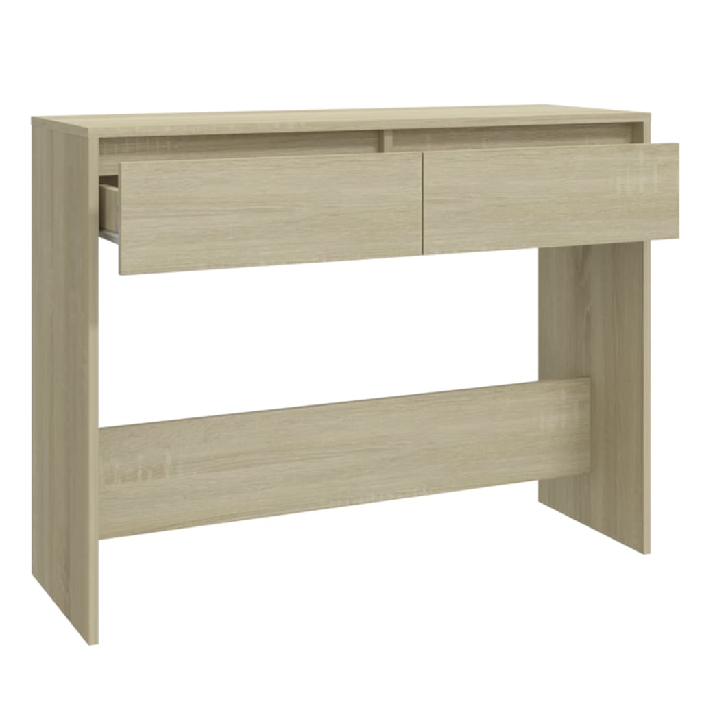 vidaXL Stolik konsolowy, dąb sonoma, 100x35x76,5 cm