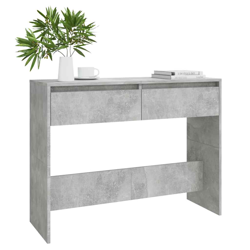 vidaXL Stolik konsolowy, szarość betonu, 100x35x76,5 cm