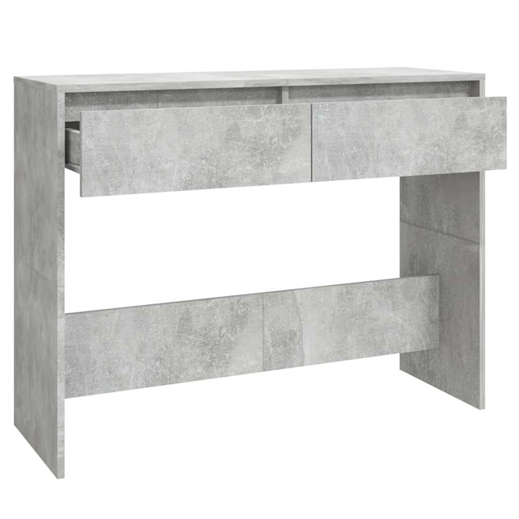vidaXL Stolik konsolowy, szarość betonu, 100x35x76,5 cm