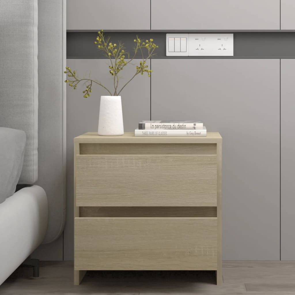 vidaXL Szafki nocne, 2 szt., dąb sonoma, 45x34,5x44,5 cm