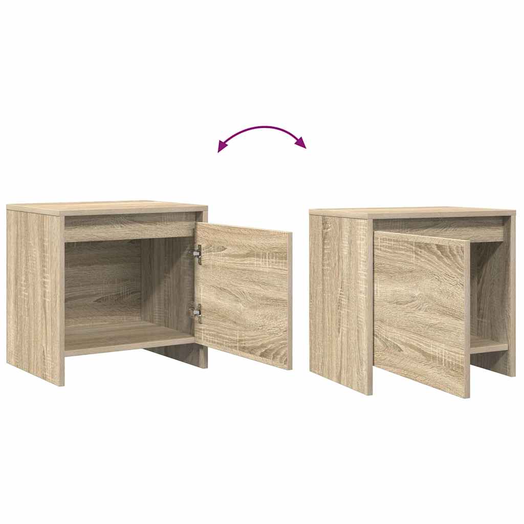 vidaXL Szafka nocna, dąb sonoma, 45x34x44,5 cm materiał drewnopochodny