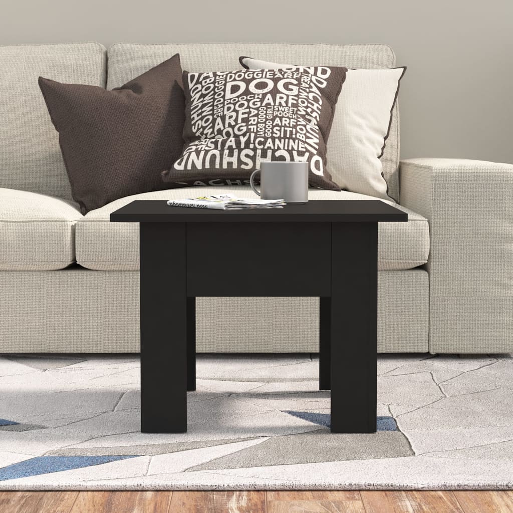 vidaXL Stolik kawowy, czarny, 55x55x42 cm, materiał drewnopochodny