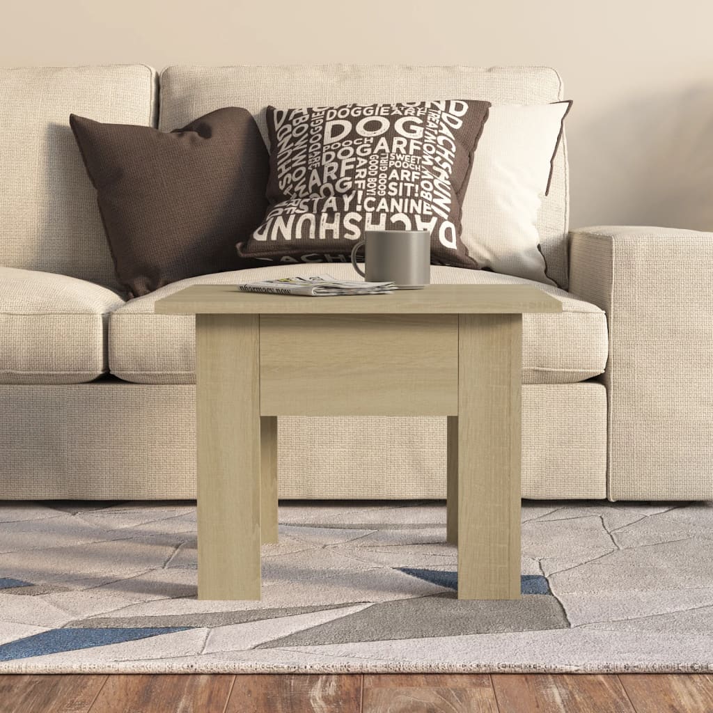vidaXL Stolik kawowy, dąb sonoma, 55x55x42 cm, materiał drewnopochodny