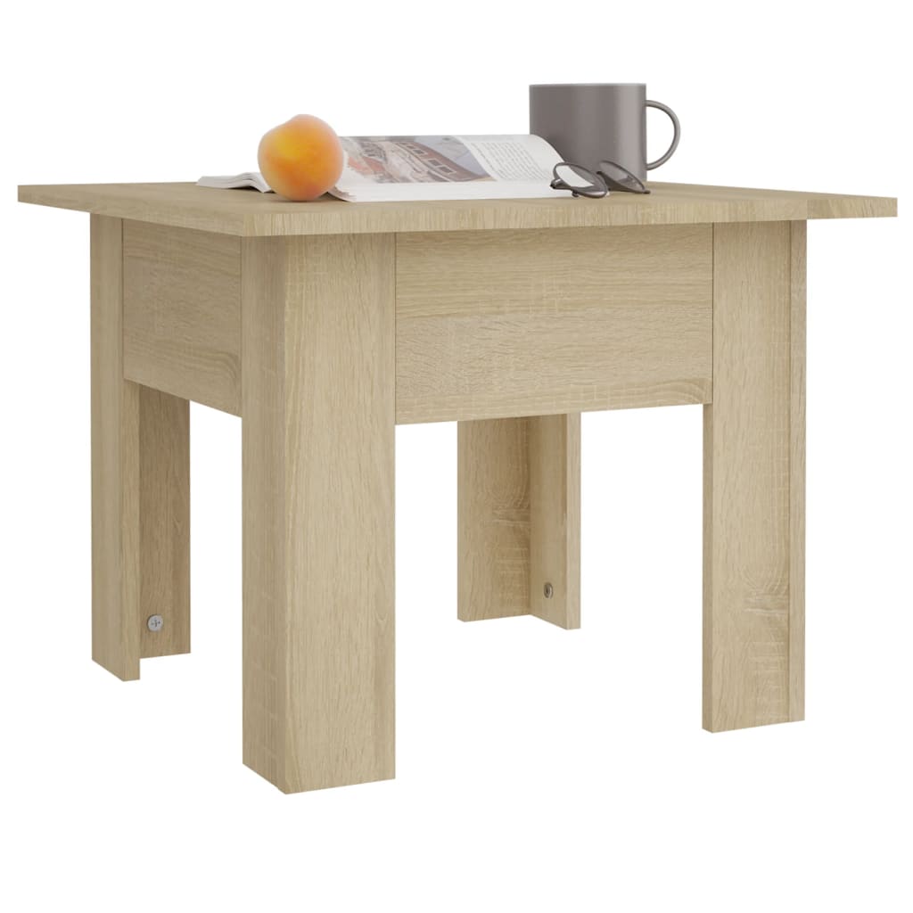 vidaXL Stolik kawowy, dąb sonoma, 55x55x42 cm, materiał drewnopochodny