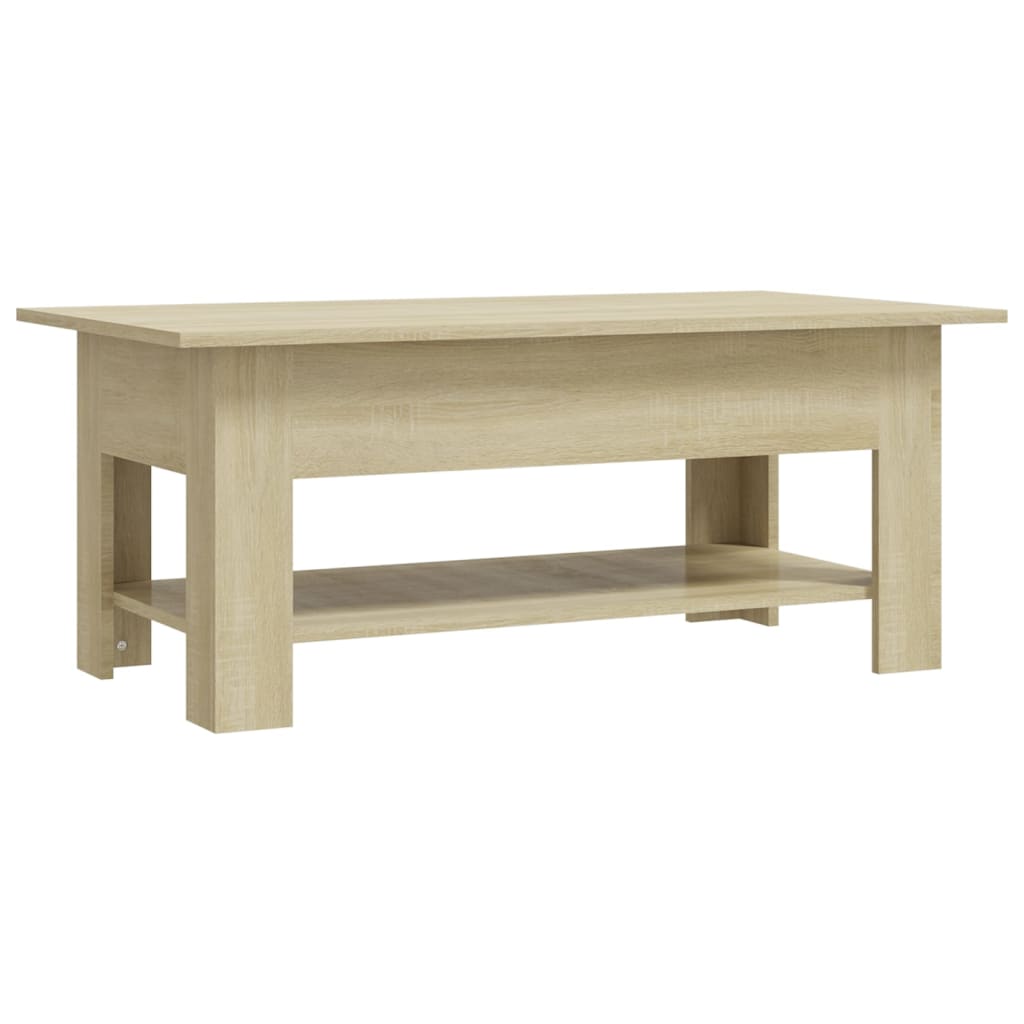 vidaXL Stolik kawowy, dąb sonoma, 102x55x42, materiał drewnopochodny