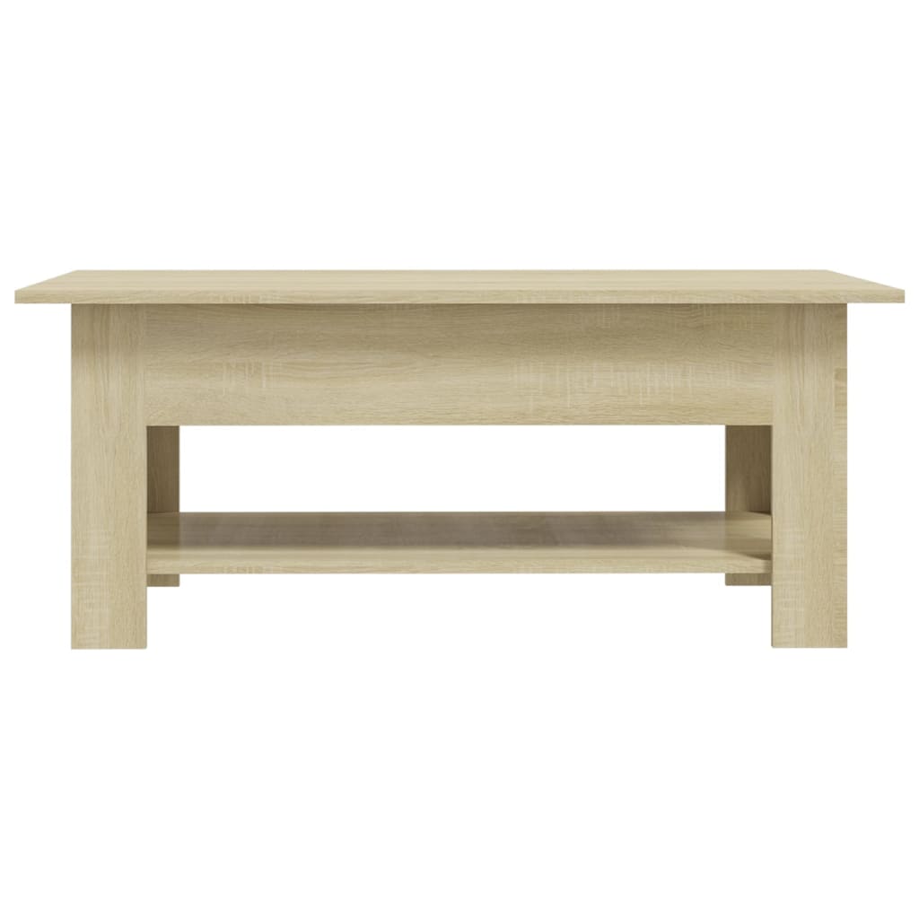 vidaXL Stolik kawowy, dąb sonoma, 102x55x42, materiał drewnopochodny