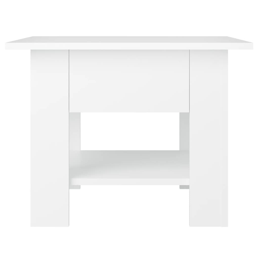 vidaXL Stolik kawowy, biały, 55x55x42 cm, materiał drewnopochodny