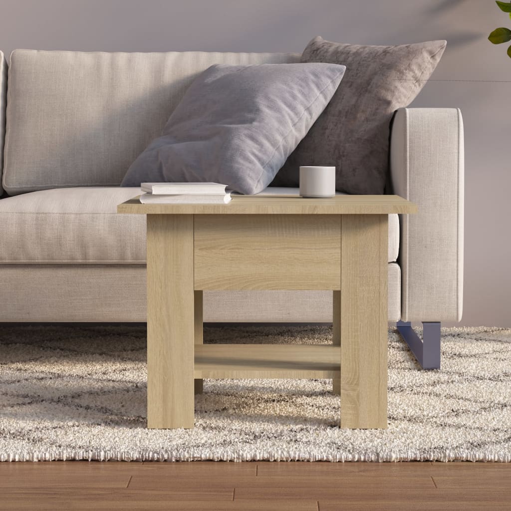 vidaXL Stolik kawowy, dąb sonoma, 55x55x42 cm, materiał drewnopochodny