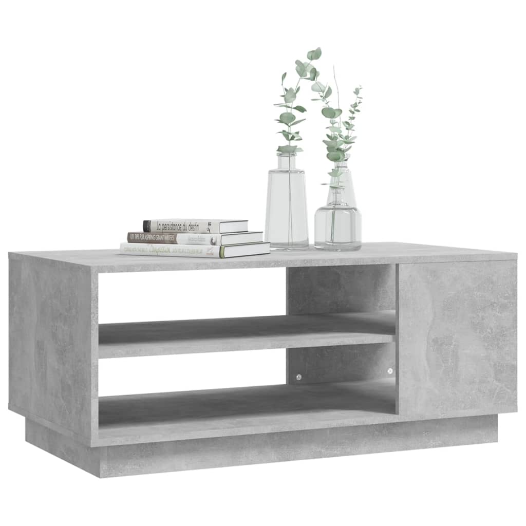 vidaXL Stolik kawowy, szarość betonu, 102x55x43 cm