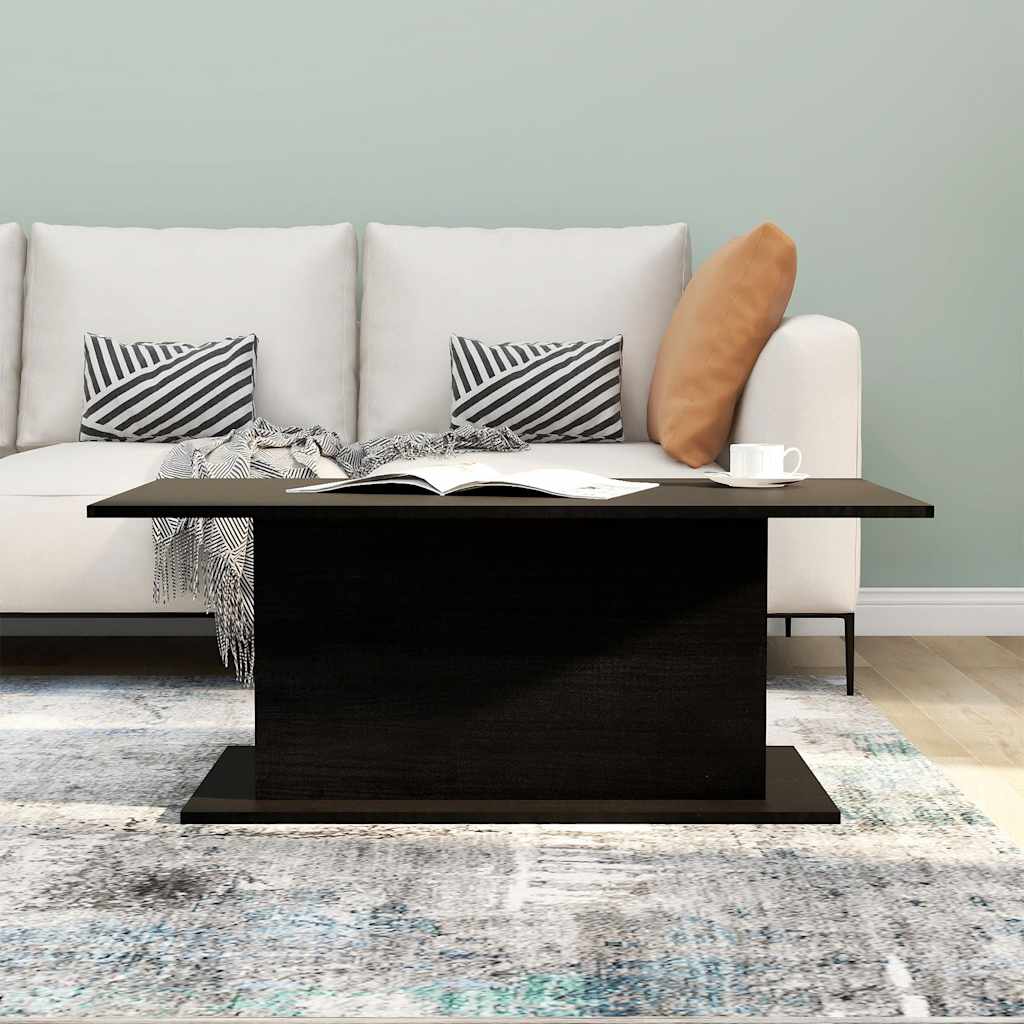 vidaXL Stolik kawowy, czarny, 102x55,5x40 cm, materiał drewnopochodny