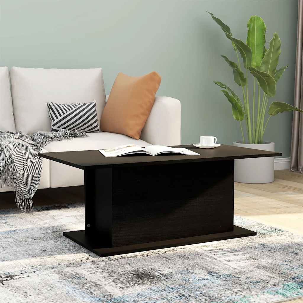 vidaXL Stolik kawowy, czarny, 102x55,5x40 cm, materiał drewnopochodny