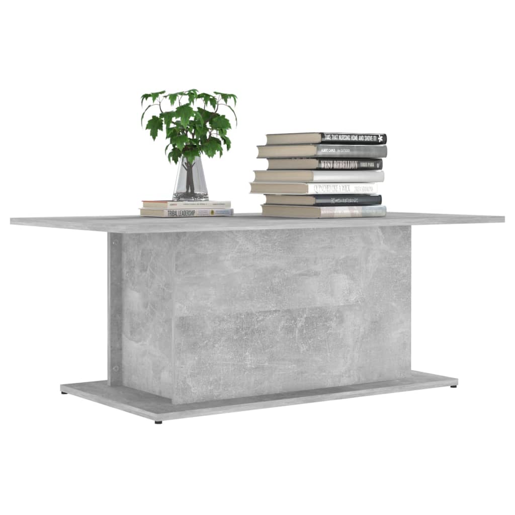 vidaXL Stolik kawowy, betonowy 102x55,5x40 cm, materiał drewnopochodny