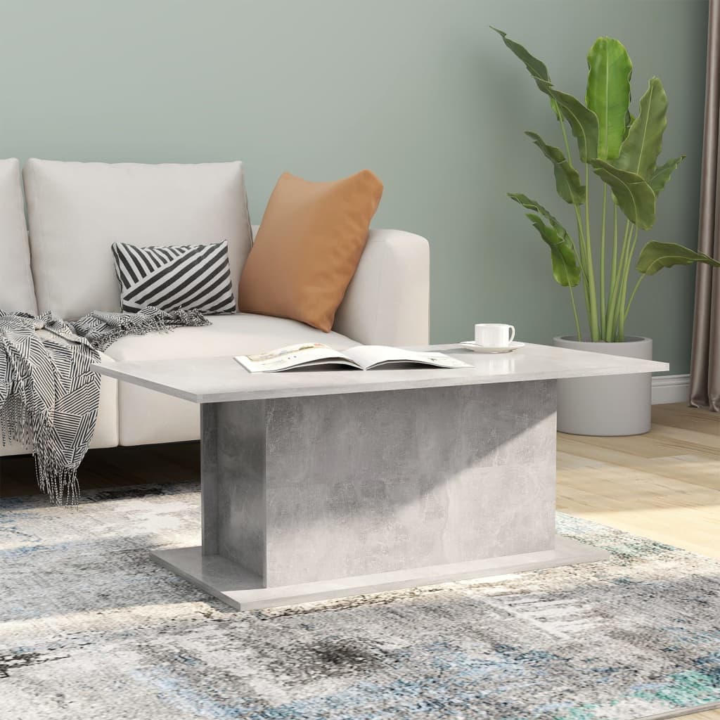 vidaXL Stolik kawowy, betonowy 102x55,5x40 cm, materiał drewnopochodny