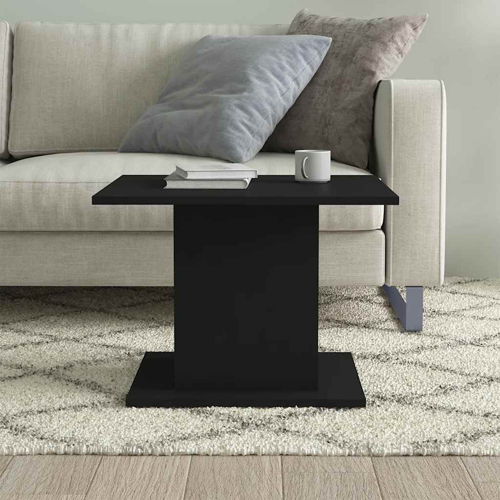 vidaXL Stolik kawowy, czarny, 55,5x55,5x40 cm, materiał drewnopochodny